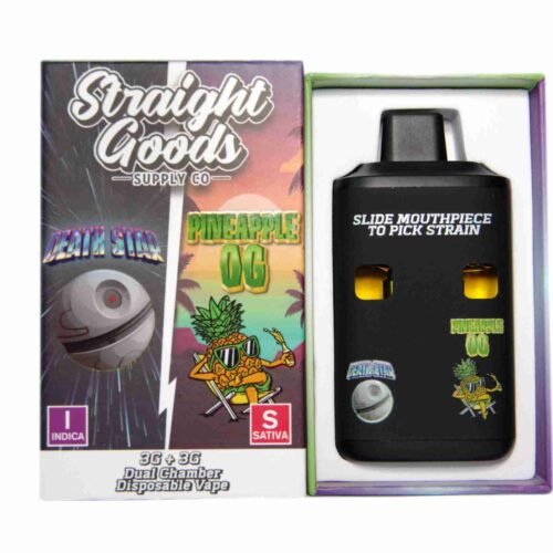 Straight Goods – Dual Chamber Vape – Death Star+ Pineapple OG (3 Grams + 3 Grams)