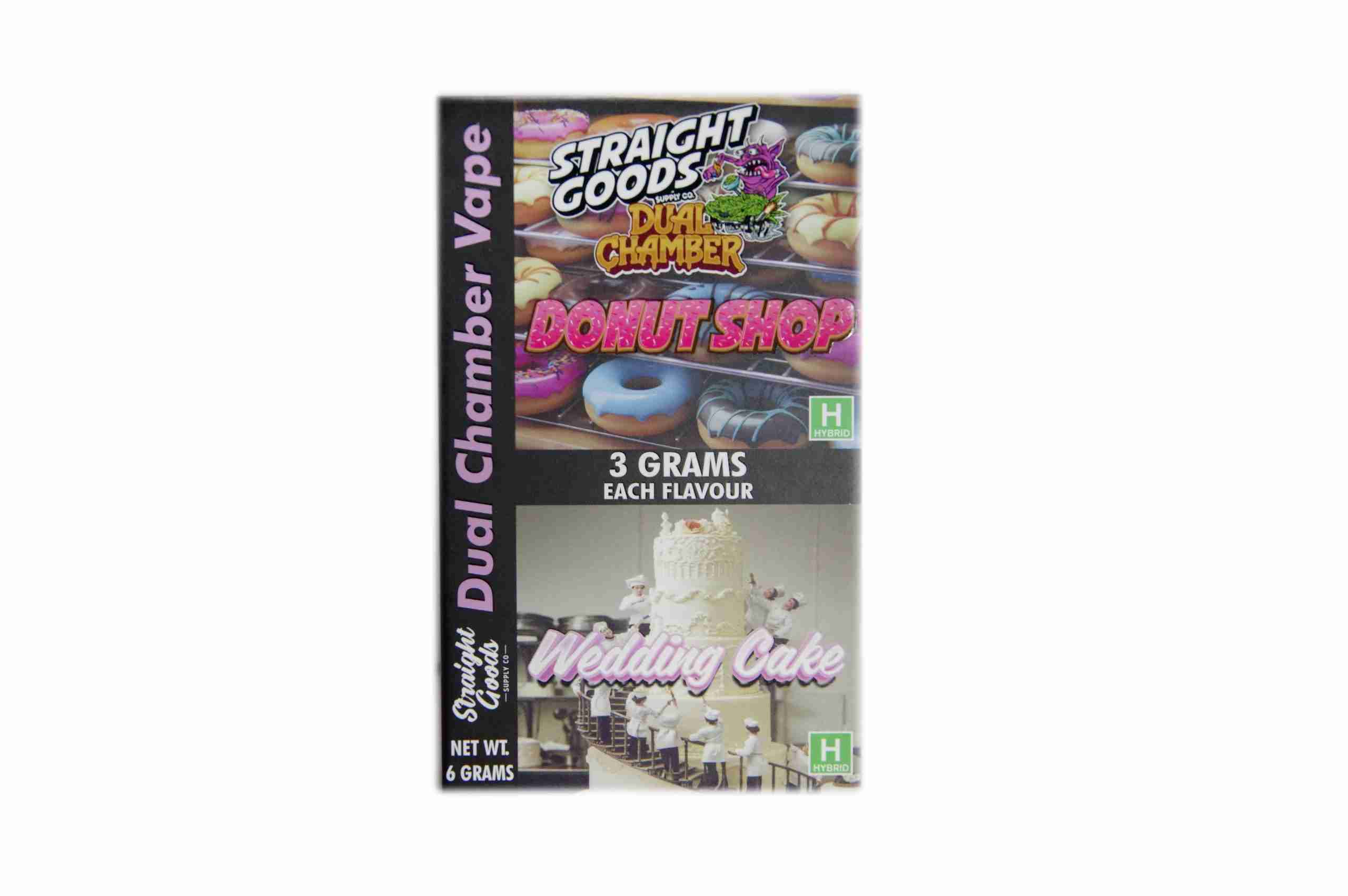 Straight Goods – Dual Chamber Vape – Donut Shop + Wedding Cake (3 Grams + 3 Grams)