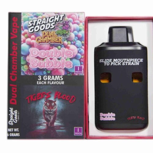 Straight Goods – Dual Chamber Vape – Double Bubble + Tigers Blood (3 Grams + 3 Grams)