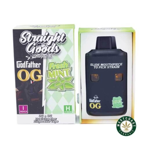 Straight Goods – Dual Chamber Vape – Godfather OG + Fresh Mint (3 Grams + 3 Grams)