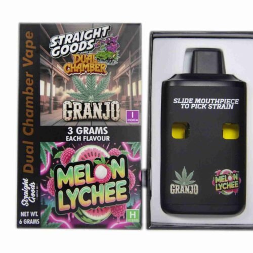 Straight Goods – Dual Chamber Vape – Granjo + Melon Lychee (3 Grams + 3 Grams)