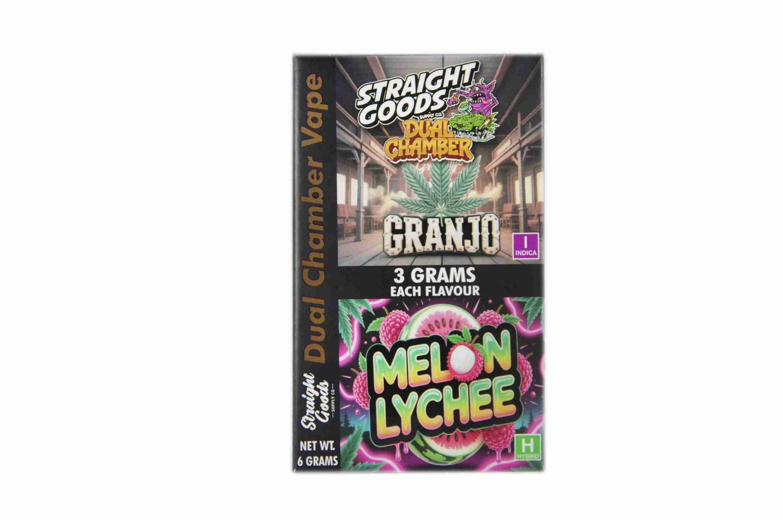 Straight Goods – Dual Chamber Vape – Granjo + Melon Lychee (3 Grams + 3 Grams)