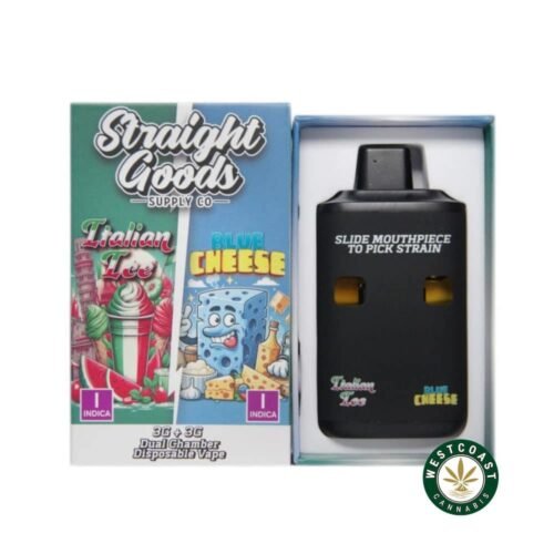 Straight Goods – Dual Chamber Vape – Italian Ice + Blue Cheese (3 Grams + 3 Grams)