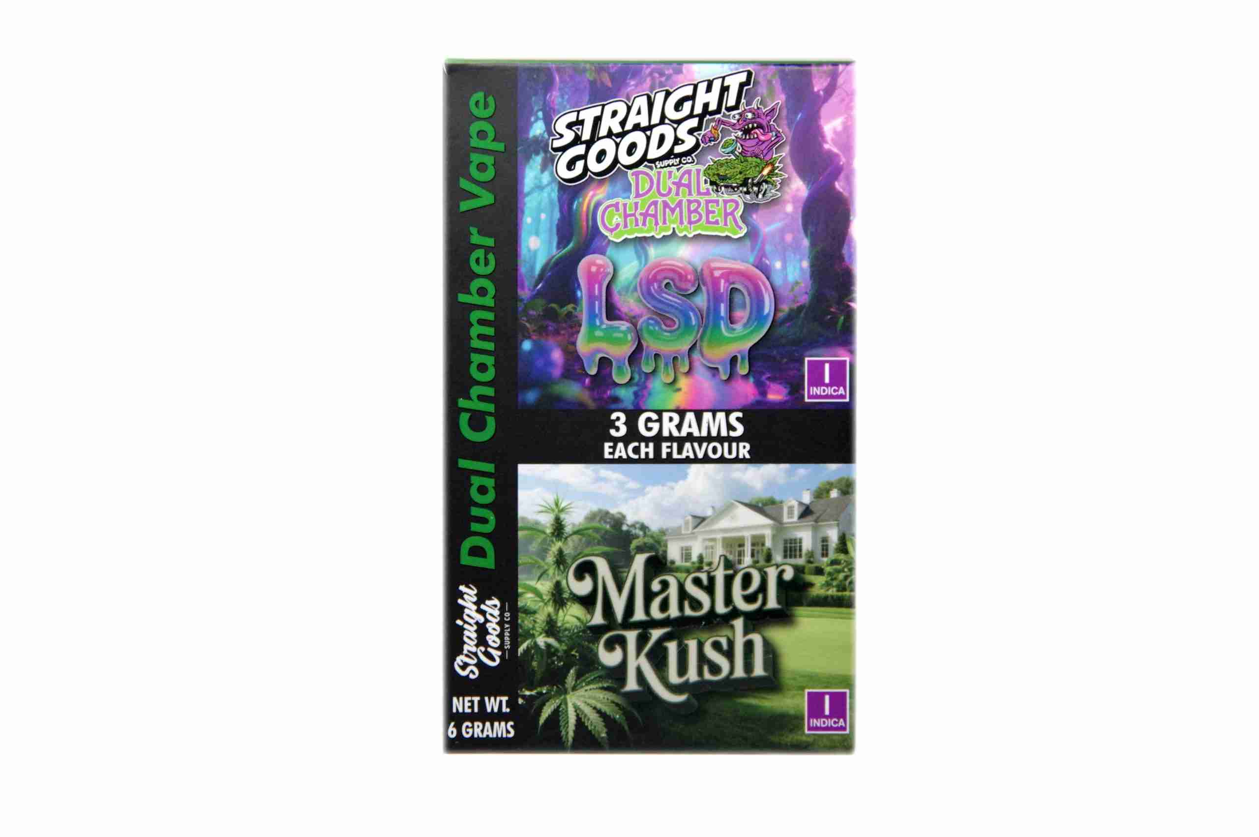 Straight Goods – Dual Chamber Vape – LSD + Master Kush (3+3 Gram)
