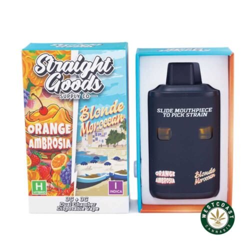 Straight Goods – Dual Chamber Vape – Orange Ambrosia + Blonde Moroccan (3 Grams + 3 Grams)