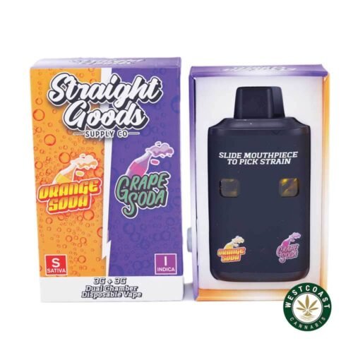Straight Goods – Dual Chamber Vape – Orange Soda + Grape Soda (3 Grams + 3 Grams)