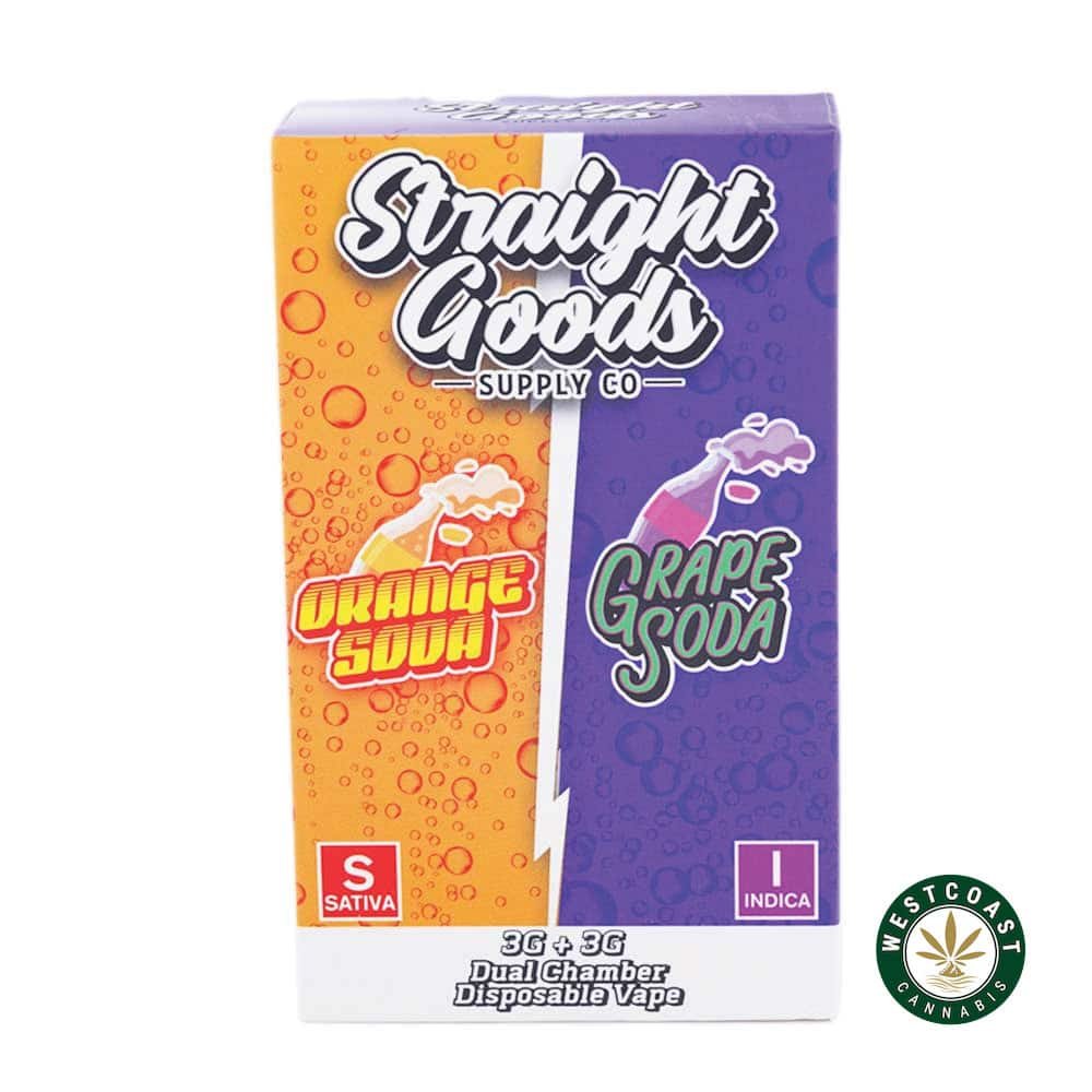 Straight Goods – Dual Chamber Vape – Orange Soda + Grape Soda (3 Grams + 3 Grams)