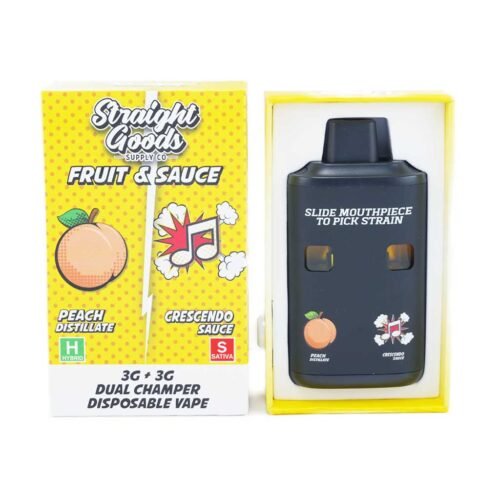 Straight Goods – Dual Chamber Vape – Peach + Crescendo (3 Grams + 3 Grams)