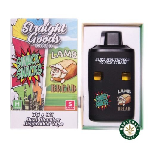 Straight Goods – Dual Chamber Vape – Smack Snacks + Lamb Bread (3 Grams + 3 Grams)