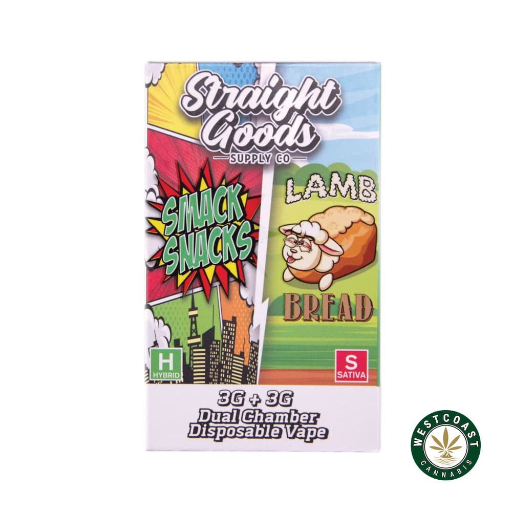 Straight Goods – Dual Chamber Vape – Smack Snacks + Lamb Bread (3 Grams + 3 Grams)