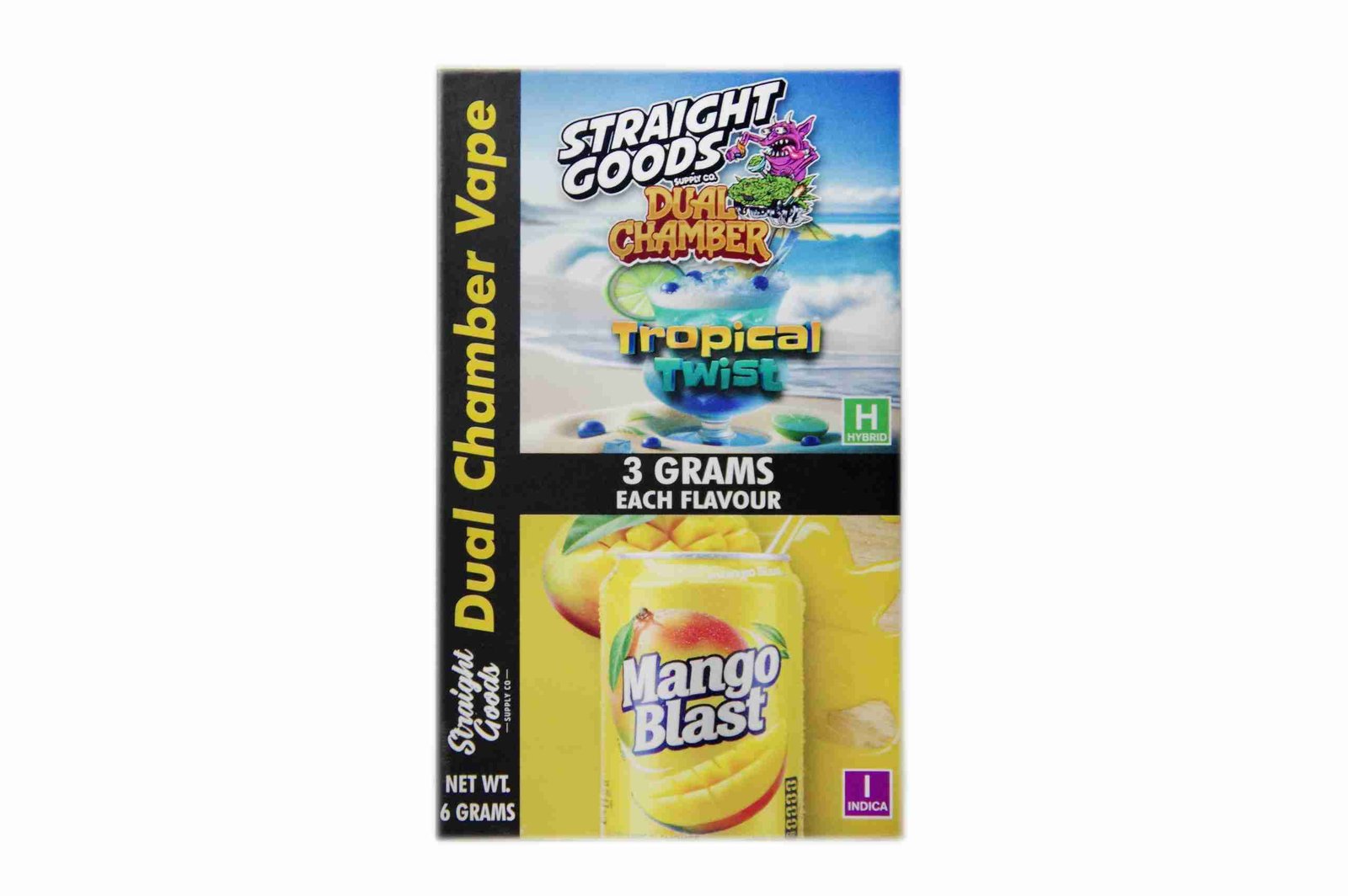 Straight Goods – Dual Chamber Vape – Tropical Twist + Mango Blast (3 Grams + 3 Grams)