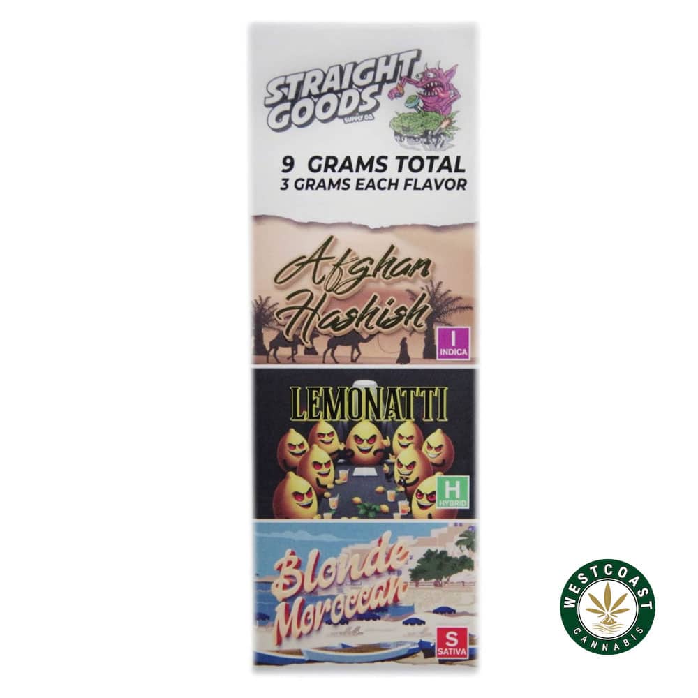 Straight Goods – Triple Chamber Vape – Afghan Hashish + Lemonatti + Blonde Moroccan (3 Grams + 3 Grams + 3 Gram)