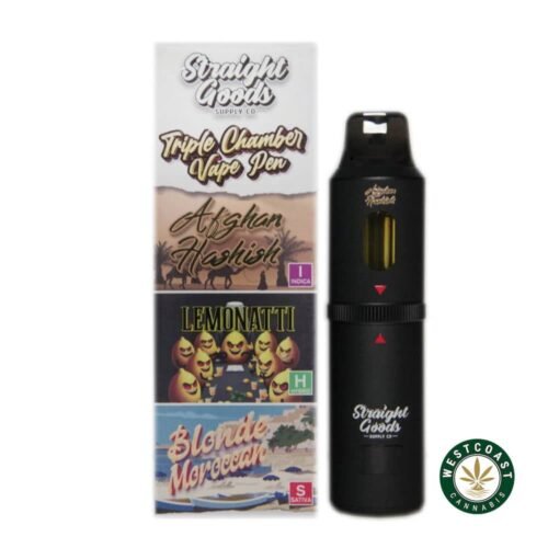 Straight Goods – Triple Chamber Vape – Afghan Hashish + Lemonatti + Blonde Moroccan (3 Grams + 3 Grams + 3 Gram)