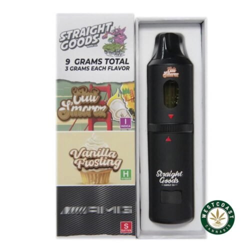 Straight Goods – Triple Chamber Vape – Cali S’mores + Vanilla Frosting + AMG (3 Grams + 3 Grams + 3 Gram)