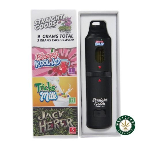 Straight Goods – Triple Chamber Vape – Cherry Kool Aid + Tricks Milk + Jack Herer (3 Grams + 3 Grams + 3 Gram)