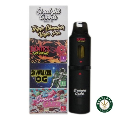 Straight Goods – Triple Chamber Vape – Dante’s Inferno + Skywalker OG + Ice Cream Cake (3 Grams + 3 Grams + 3 Gram)