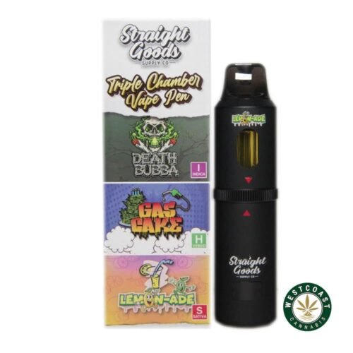 Straight Goods – Triple Chamber Vape – Death Bubba + Gas Cake + Lemonade (3 Grams + 3 Grams + 3 Gram)