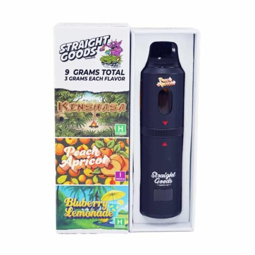 Straight Goods – Triple Chamber Vape – Kinshasa + Peach Apricot + Blueberry Lemonade (3 Grams + 3 Grams + 3 Gram)