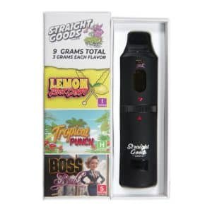 Straight Goods – Triple Chamber Vape – Lemon Rock Candy + Tropical Punch + Boss Babe (3 Grams + 3 Grams + 3 Gram)