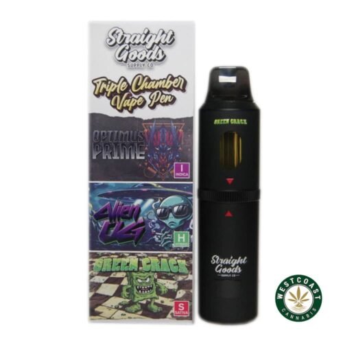 Straight Goods – Triple Chamber Vape – Optimus Prime + Alien OG + Green Crack (3 Grams + 3 Grams + 3 Gram)