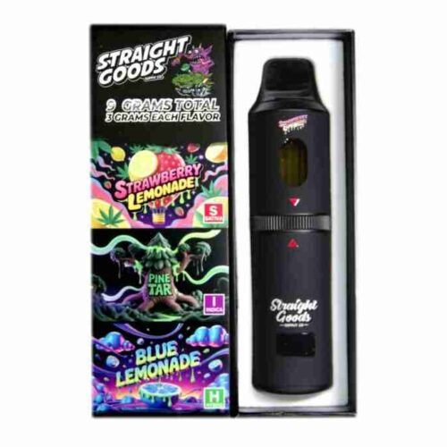 Straight Goods – Triple Chamber Vape – Strawberry Lemonade + Pine Tar + Blue Lemonade (3 Grams + 3 Grams + 3 Gram)