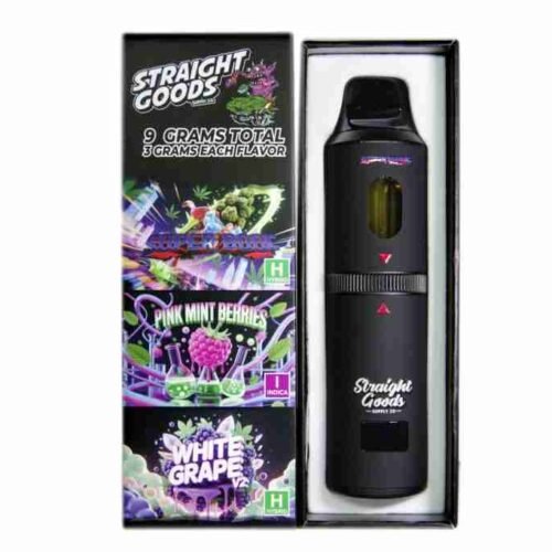 Straight Goods – Triple Chamber Vape – Super Boof + Pink Mint Berries + White Grape V2 (3 Grams + 3 Grams + 3 Gram)